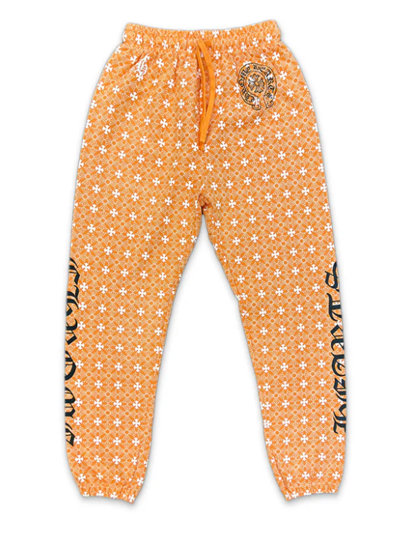 Chrome Hearts (Miami Exclusive) Full Monogram Horseshoe Sweatpants Orange